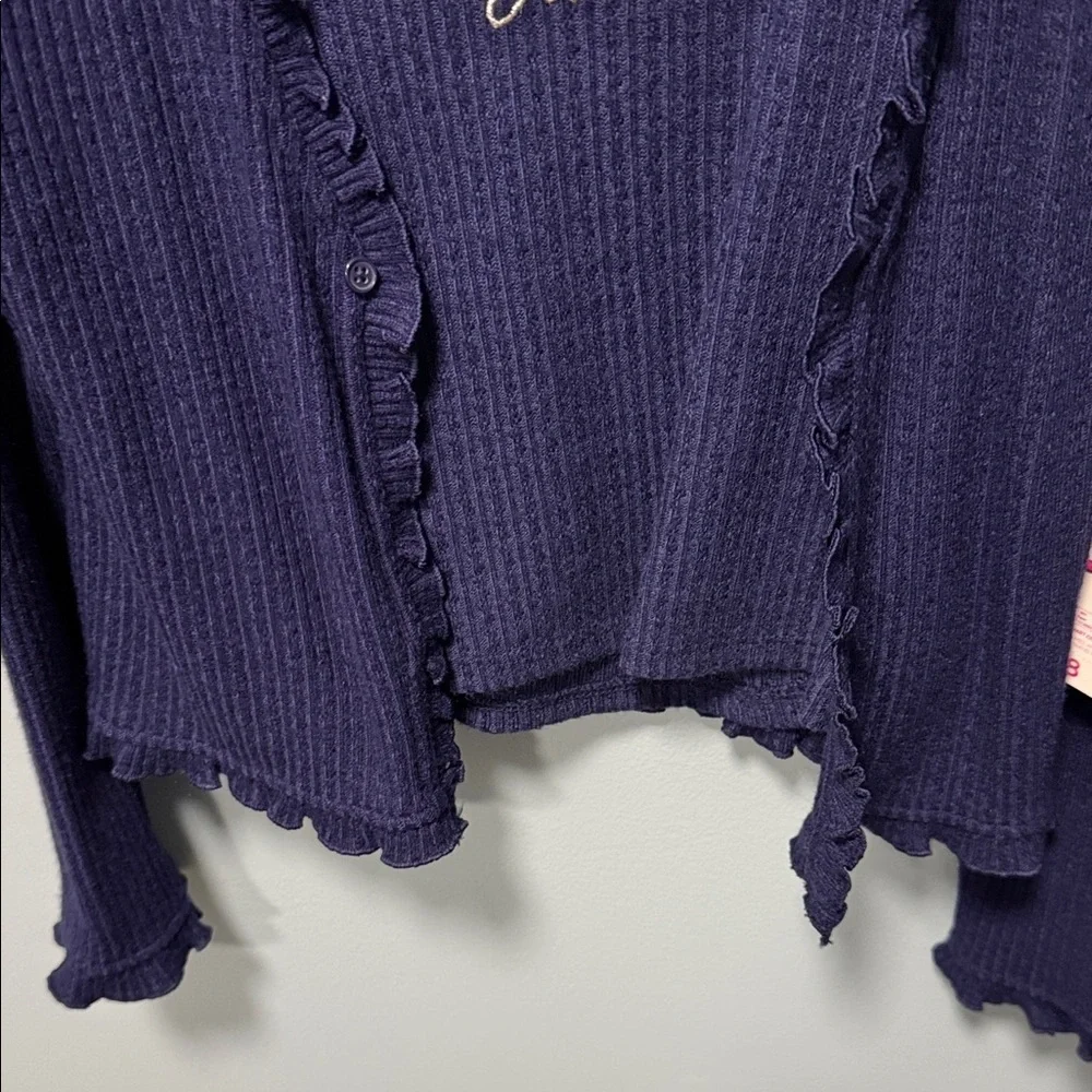 2 pc Justice Dark Blue Ruffle Cardigan set for kids